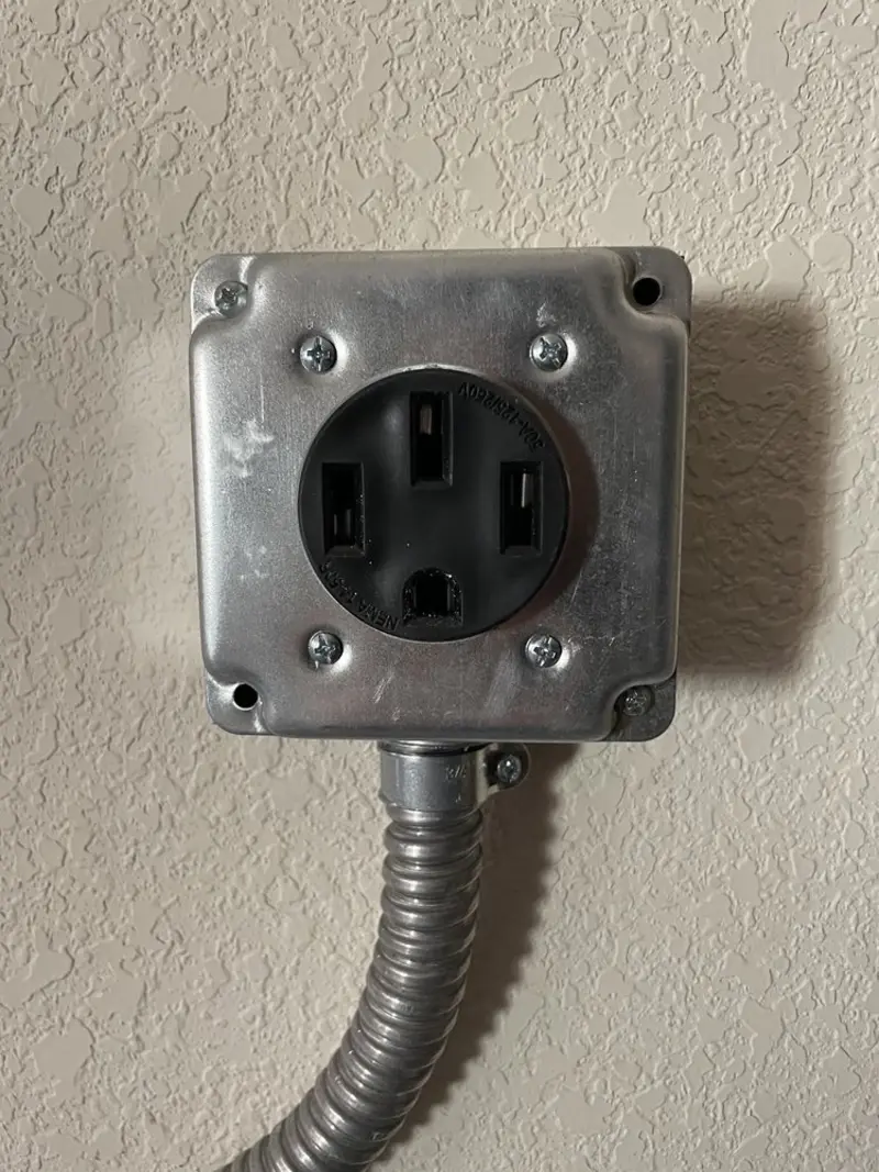 NEMA 14-50 outlet installed for Smart Home Electrical in Okemah
